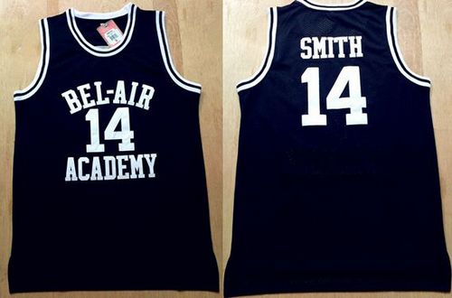 Bel-Air Academy #14 Smith Black Stitched Basketball Jersey