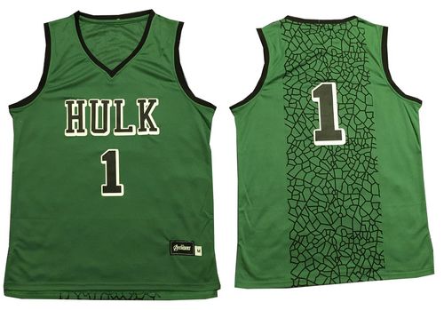 The Hulk #1 Green Stitched Basketball Jersey