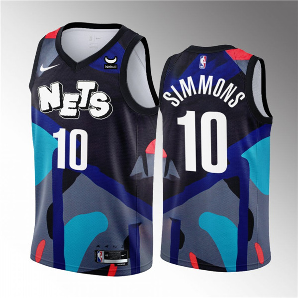 Men's Brooklyn Nets #10 Ben Simmons Black 2023/24 City Edition Stitched Basketball Jersey