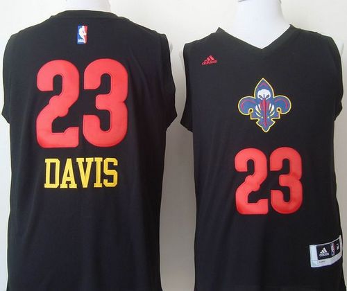 Pelicans #23 Anthony Davis Black New Fashion Stitched NBA Jersey