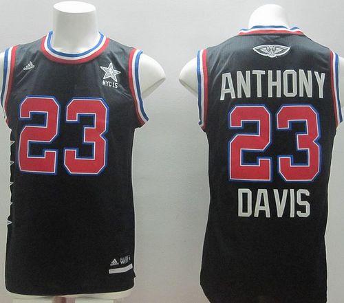 Pelicans #23 Anthony Davis Black 2015 All Star Stitched NBA Jersey