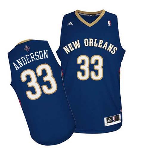 Revolution 30 Pelicans #33 Ryan Anderson Navy Stitched NBA Jersey