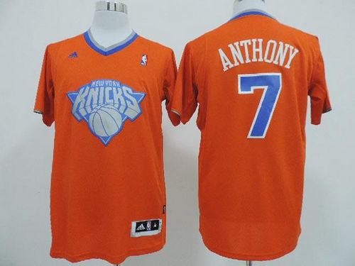 Knicks #7 Carmelo Anthony Orange 2013 Christmas Day Swingman Stitched NBA Jersey