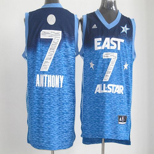 2012 All Star Knicks #7 Carmelo Anthony Blue Stitched NBA Jersey