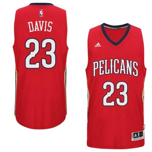Pelicans #23 Anthony Davis Red Alternate Stitched NBA Jersey