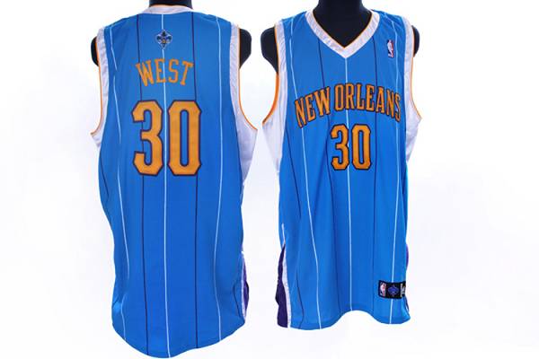 Hornets #30 David West Stitched Baby Blue NBA Jersey