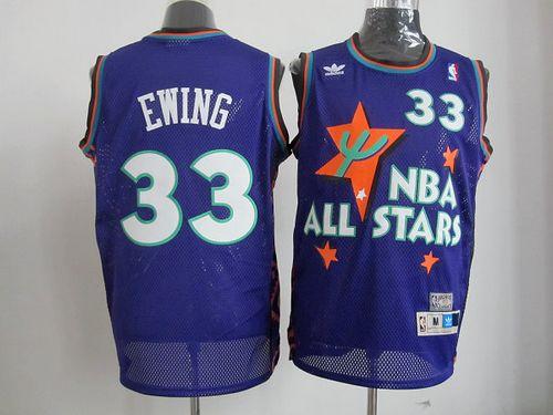 Mitchell And Ness Knicks #33 Patrick Ewing All star Swingman Blue Stitched NBA Jersey