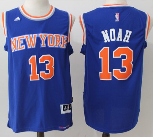 Knicks #13 Joakim Noah Blue Stitched NBA Jersey