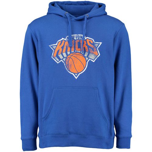 New York Knicks Distressed Hoodie Blue