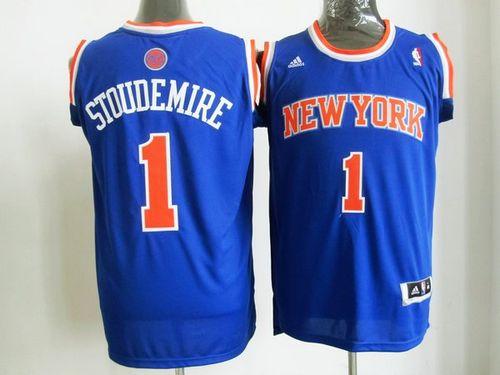 Knicks #1 Amare Stoudemire Blue Road New 2012-13 Season Stitched NBA Jersey