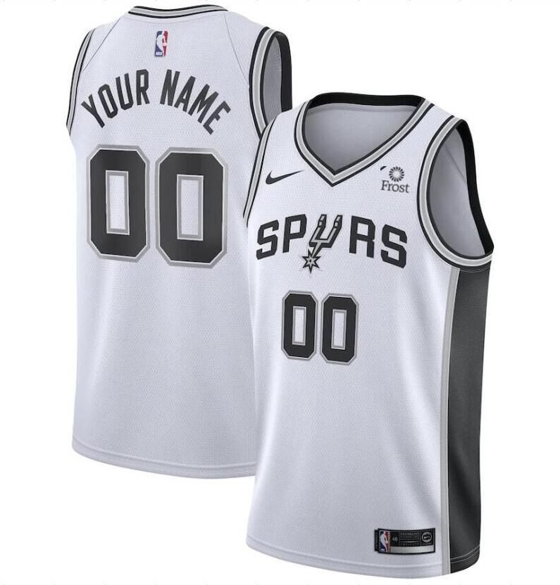 Men's San Antonio Spurs Active Player Custom White Stitched Basketball Jersey
