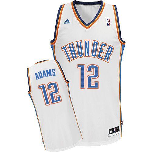 Revolution 30 Thunder #12 Steven Adams White Stitched NBA Jersey