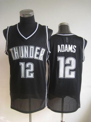 Thunder #12 Steven Adams Black Shadow Stitched NBA Jersey