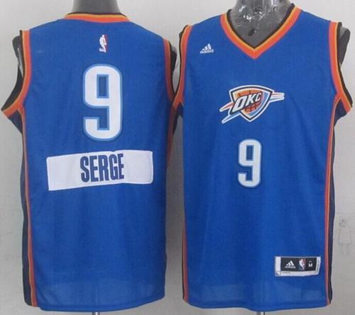 Thunder #9 Serge Ibaka Blue 2014-15 Christmas Day Stitched NBA Jersey