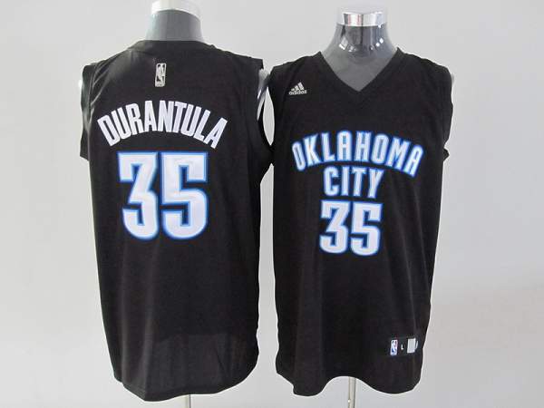 Thunder #35 Kevin Durant Stitched Black Durantula Fashion NBA Jersey