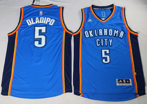 Thunder #5 Victor Oladipo Blue Stitched NBA Jersey