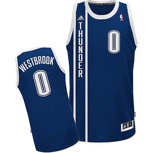 Thunder #0 Russell Westbrook Blue Alternate Stitched NBA Jersey