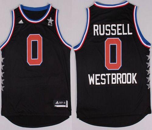 Thunder #0 Russell Westbrook Black 2015 All Star Stitched NBA Jersey