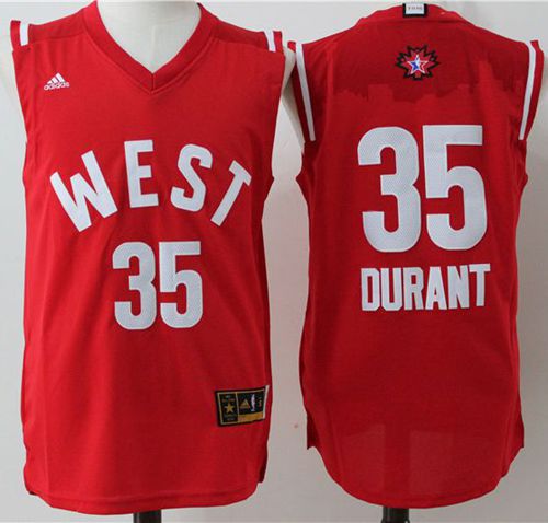Thunder #35 Kevin Durant Red 2016 All Star Stitched NBA Jersey
