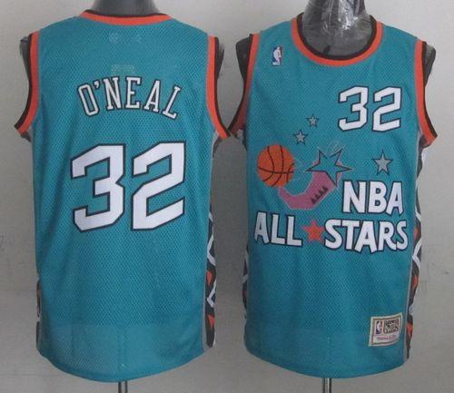 Mitchell And Ness Magic #32 Shaquille O'Neal Light Blue 1996 All Star Stitched NBA Jersey