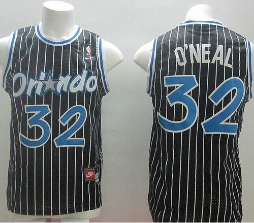 Nike Magic #32 Shaquille O'Neal Black Throwback Stitched NBA Jersey