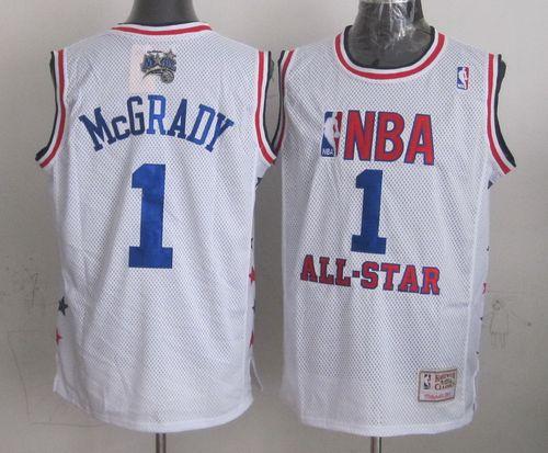 Mitchell And Ness Magic #1 Tracy Mcgrady White 2003 All Star Stitched NBA Jersey
