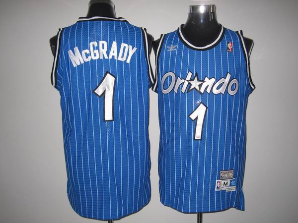 Mitchell And Ness Magic #1 Tracy Mcgrady Stitched Blue Throwback NBA Jersey