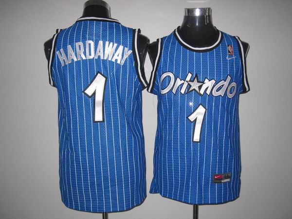 Magic #1 Penny Hardaway Stitched Blue Throwback NBA Jersey