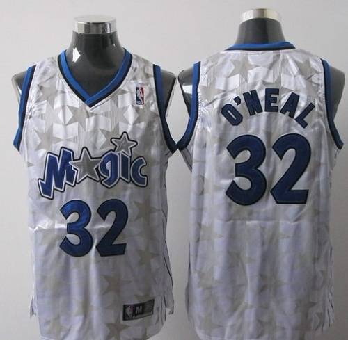 Magic #32 Shaquille O'Neal White Star Limited Edition Stitched NBA Jersey