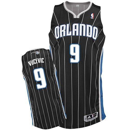 Magic #9 Nikola Vucevic Black Revolution 30 Stitched NBA Jersey