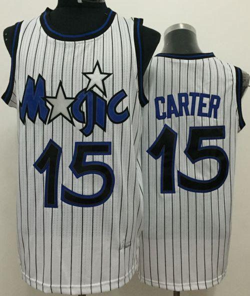 Magic #15 Vince Carter White Throwback Stitched NBA Jersey