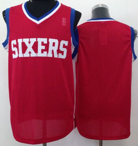 Revolution 30 76ers Blank Red Stitched NBA Jersey