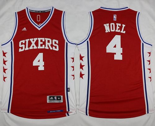 Revolution 30 76ers #4 Nerlens Noel Red Stitched NBA Jersey