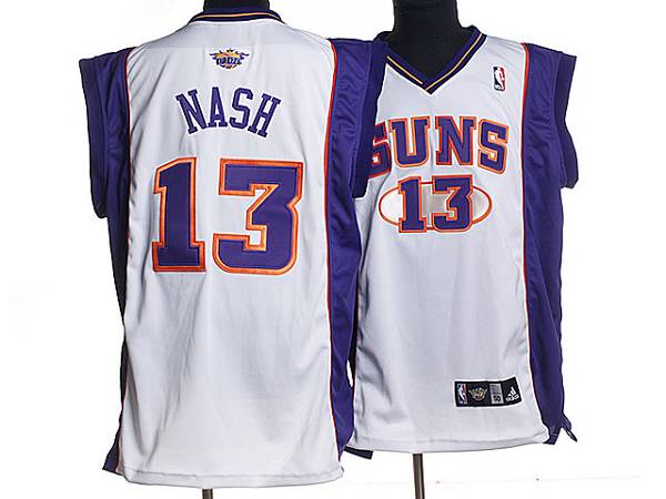Suns #13 Steve Nash Stitched White NBA Jersey
