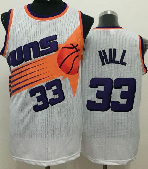 Suns #33 Grant Hill White Throwback Stitched NBA Jersey