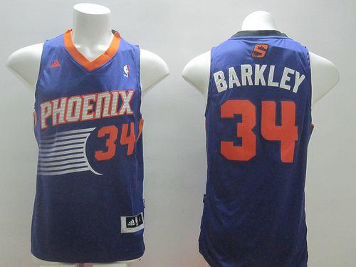 Revolution 30 Suns #34 Charles Barkley Purple Stitched NBA Jersey