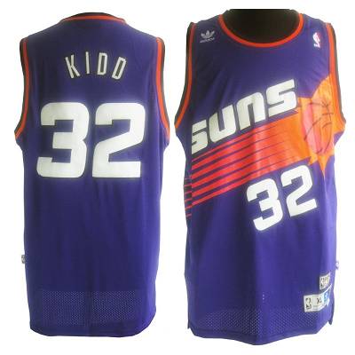 Suns #32 Jason Kidd Purple Throwback Stitched NBA Jersey