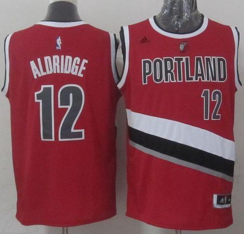 Blazers #12 LaMarcus Aldridge Stitched Red NBA Jersey