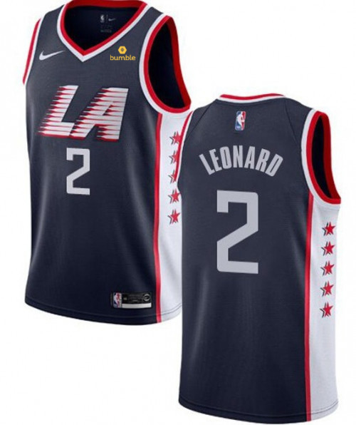 Men's Clippers #2 Kawhi Leonard Black Stitched NBA Jersey