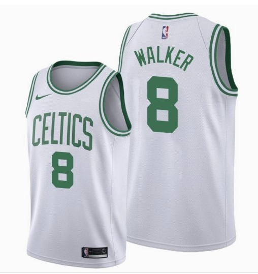 Men's Boston Celtics #8 Kemba Walker White Swingman Stitched NBA Jersey