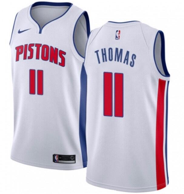 Men's Detroit Pistons #11 Isiah Thomas White Stitched NBA Jersey