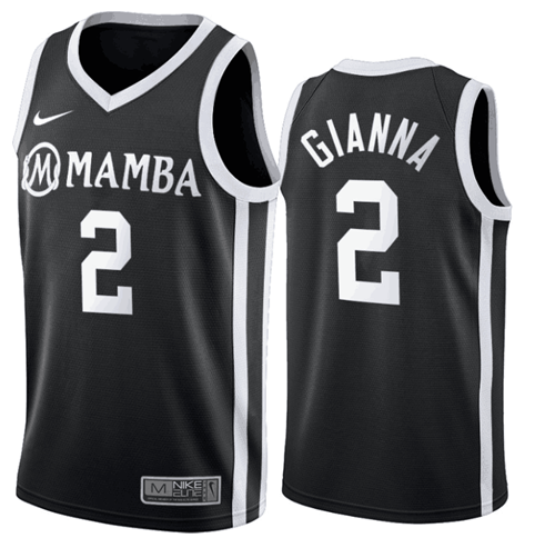 Men's Los Angeles Lakers #2 Gianna Bryant“Mamba” Black Stitched NBA Jersey