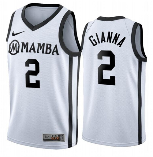 Men's Los Angeles Lakers #2 Gianna Bryant“Mamba” White Stitched NBA Jersey