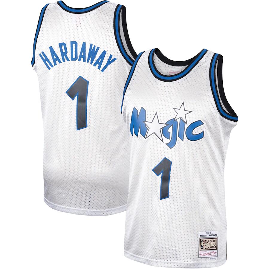 Men's Orlando Magic #1 Penny Hardaway White Stitched NBA Jersey