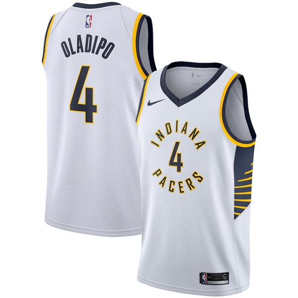 Men's Indiana Pacers #4 Victor Oladipo White Stitched Jersey
