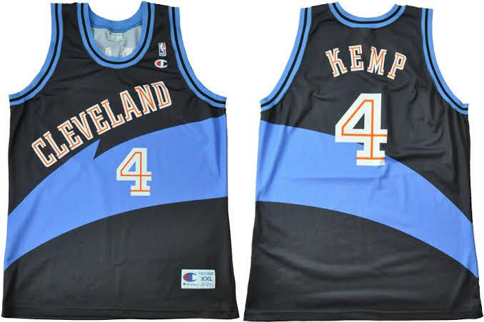 Men's Cleveland Cavaliers Blue #4 Shawn Kemp Stitched NBA Jersey