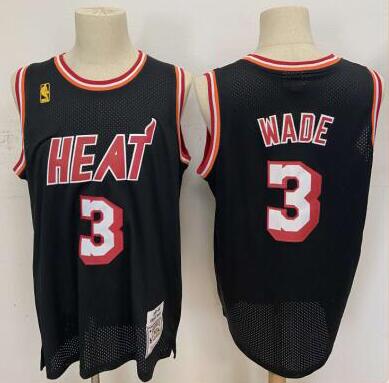 Miami Heat #3 Dwyane Wade Black Stitched Basketball Jersey