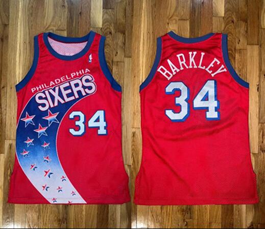 Men's Philadelphia 76ers Active Player Custom Red Champion Stitched Basketball Jersey