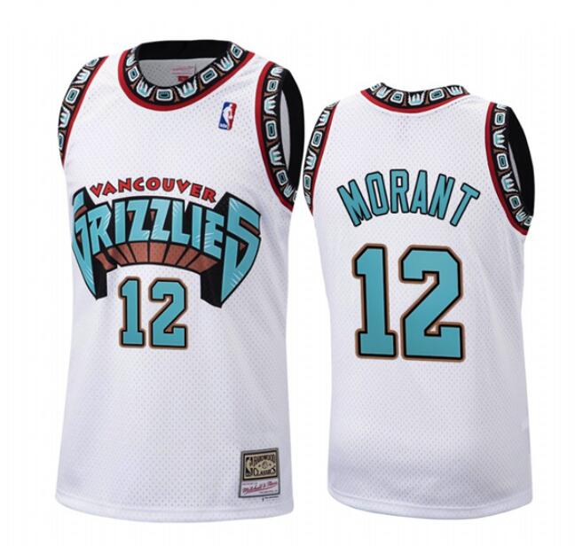 Men's Memphis Grizzlies Active Player Custom White Throwback Stitched Jersey