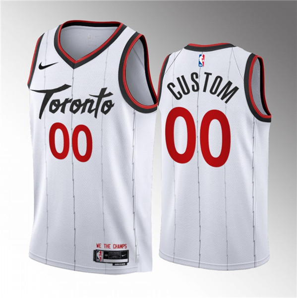 Men's Toronto Raptors Active Player Custom White 2023/24 Association Edition Stitched Basketball Jersey